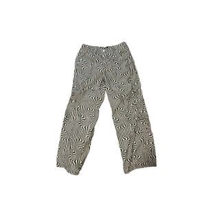 Urban Outfitters UO Y2K Printed Cargo Pant Black and Grey Swirls Size Medium